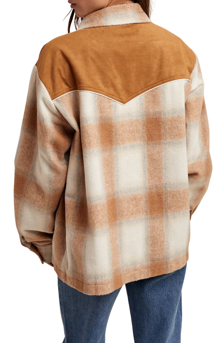 WISHLIST Brushed Plaid Western Jacket, Alternate, color, 