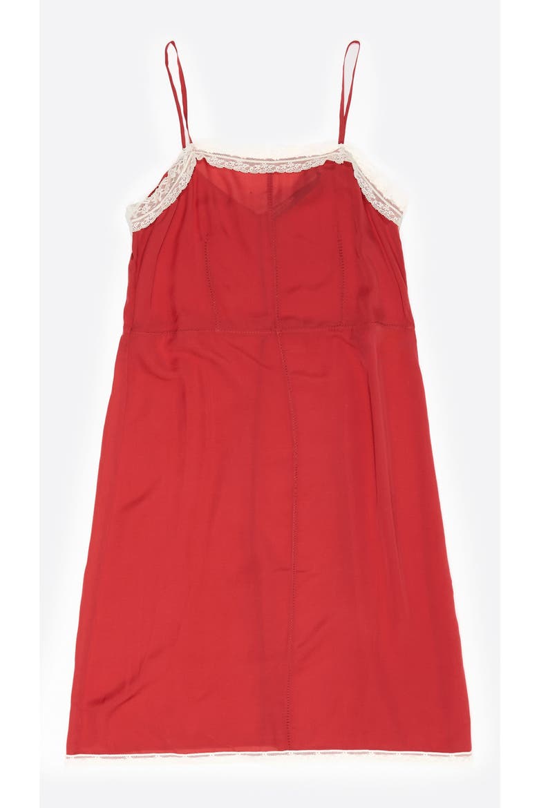 Dress With Contrast Lace Straps, Alternate, color, RED
