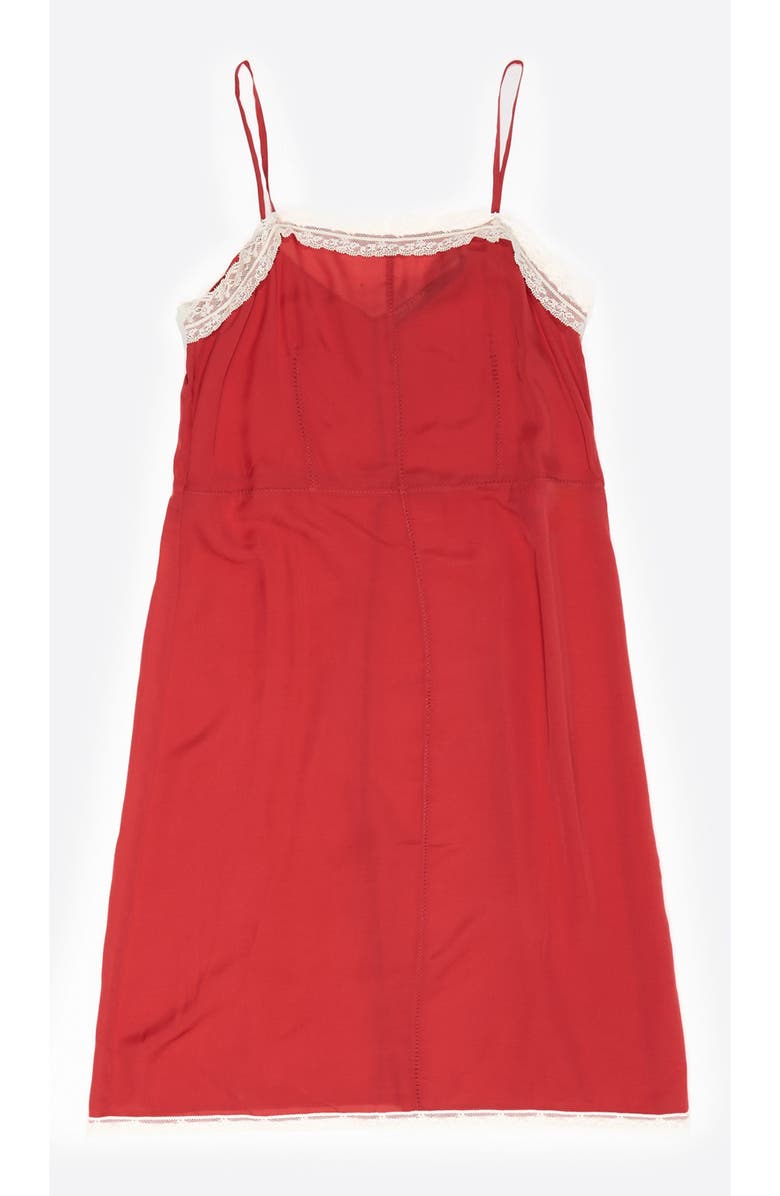 Bimba y Lola Dress With Contrast Lace Straps, Alternate, color, Red