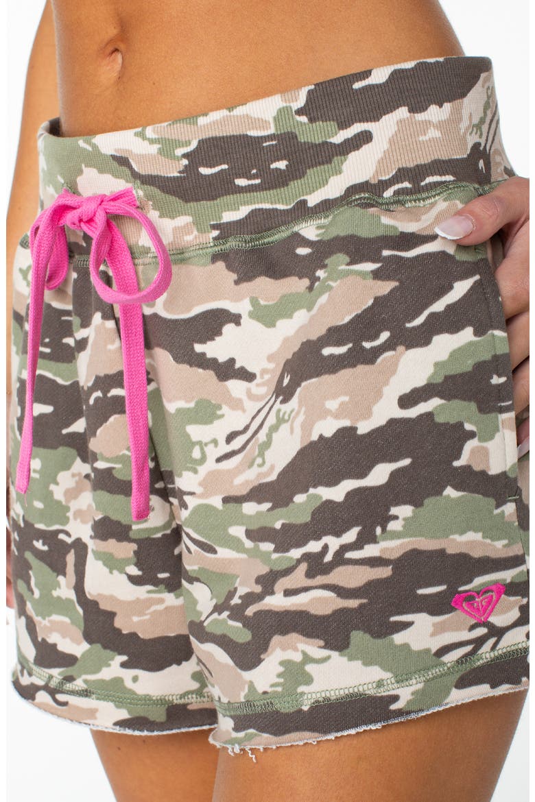 Heart Breaker Tie Waist Shorts, Alternate, color, OIL GREEN