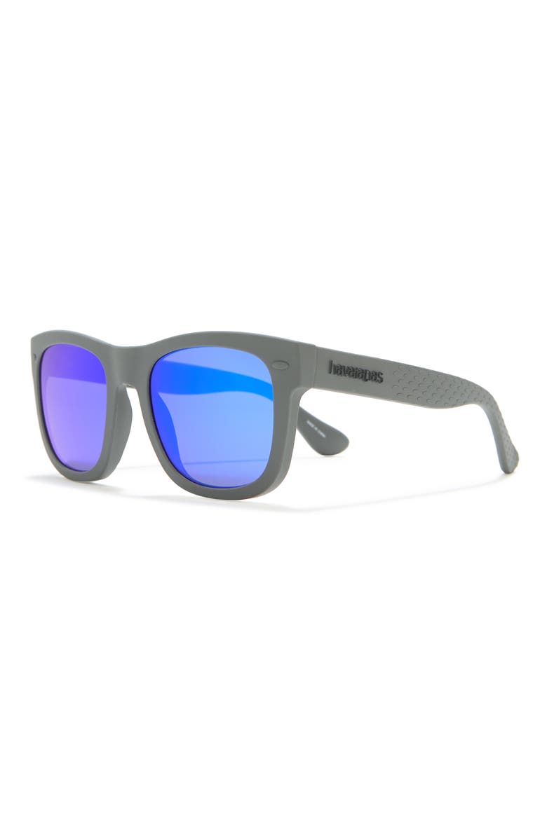 Partay Square 48mm Sunglasses, Alternate, color, MATT GREY / ML BLUE