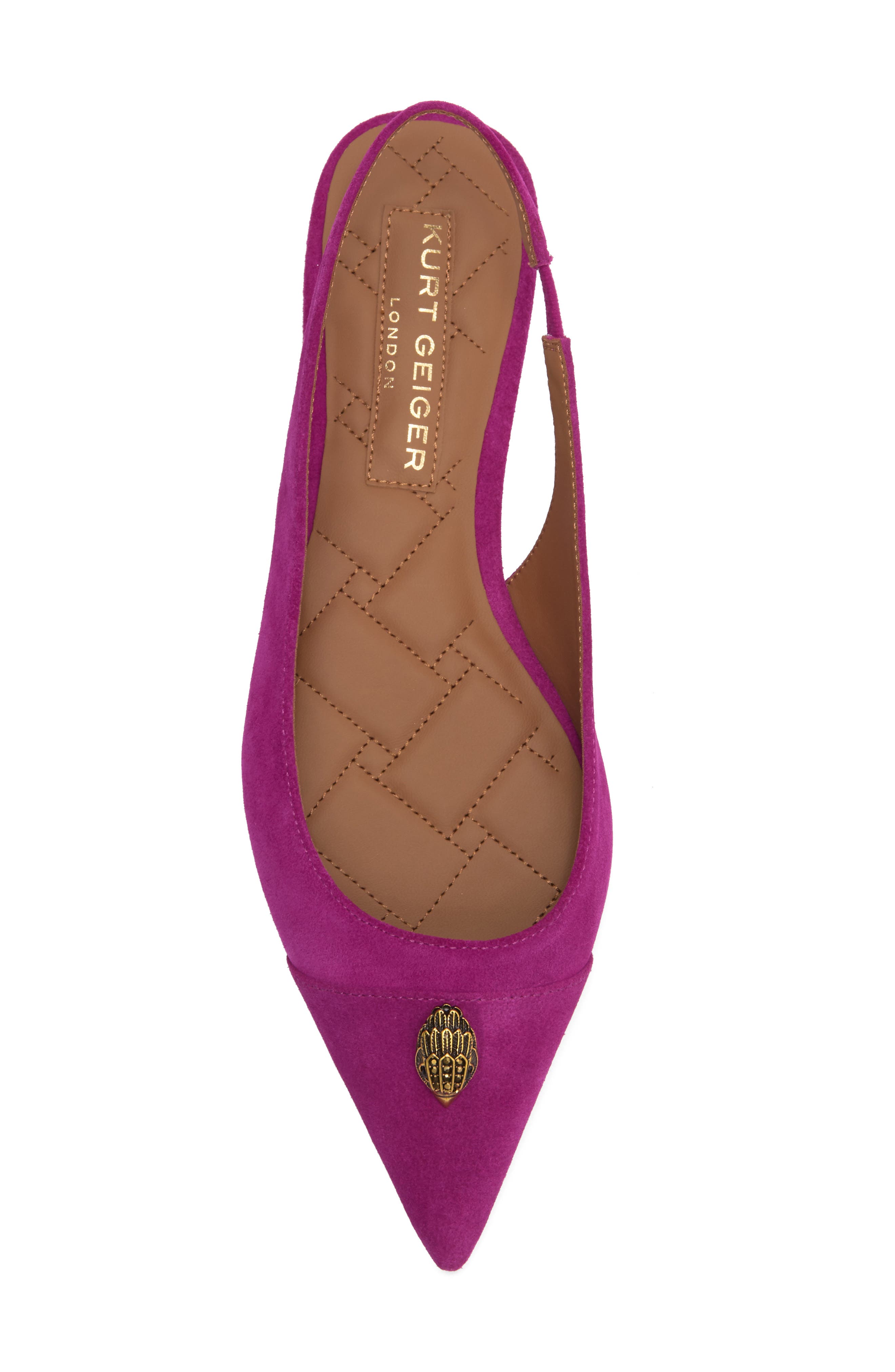 Kurt Geiger London Belgravia Small Eagle Slingback Flat, Alternate, color, 