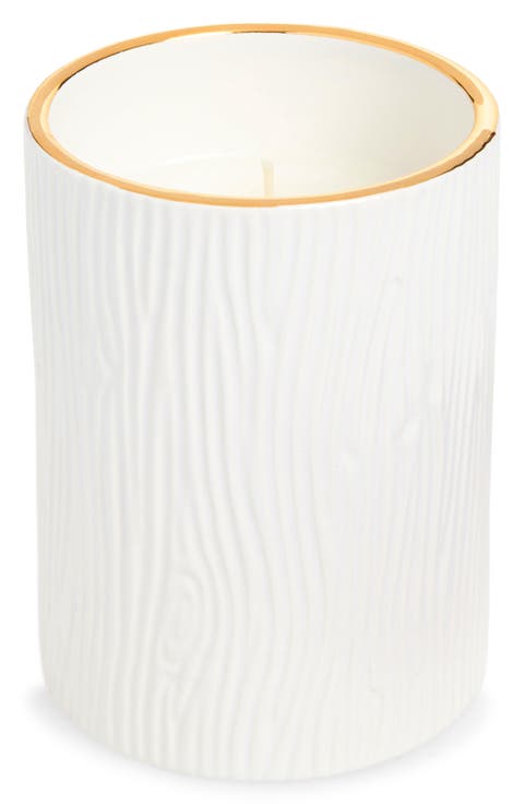 Gilded Frasier Fir Ceramic Candle