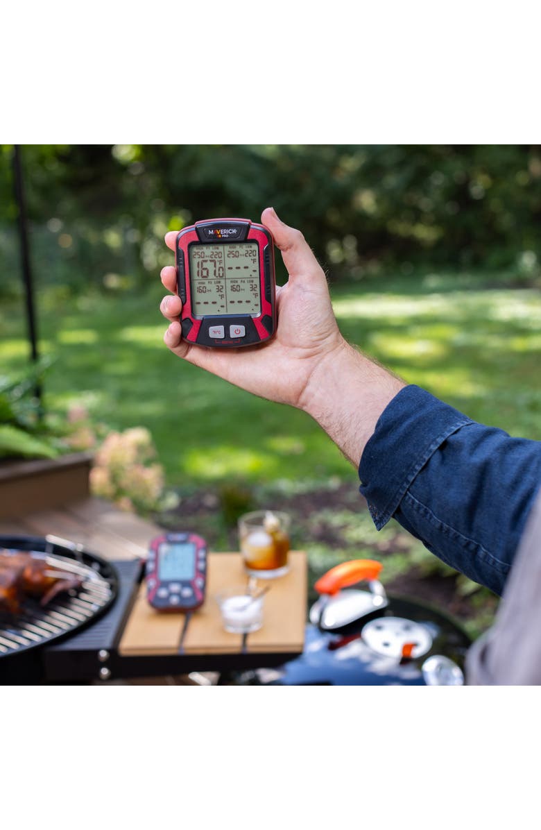 Maverick Extended Range Professional Wireless Thermometer, Four Probe, Alternate, color, Black/Red