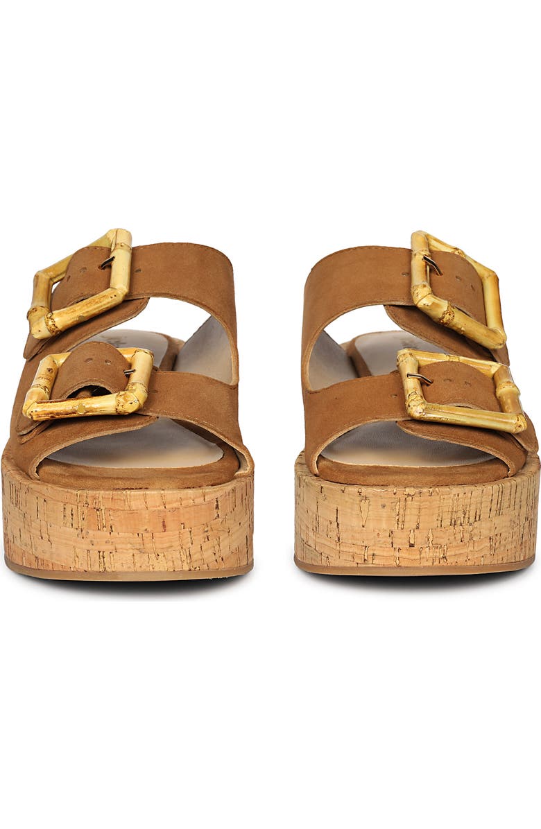 Jelavu Corkie Wedge Cork Sandals With Double Suede Strap, Alternate, color, Cognac