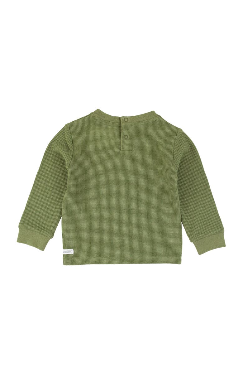 RuggedButts Baby Boys Waffle Knit Long Sleeve Crew Neck Shirt, Alternate, color,