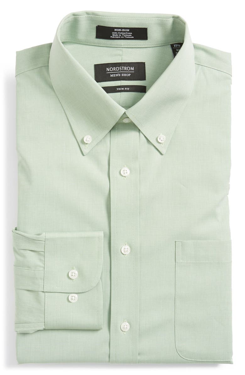 NORDSTROM MEN'S SHOP Nordstrom Non-Iron Trim Fit Dress Shirt, Main, color, 