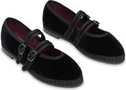 Flabelus Claire Velvet Mary Jane
