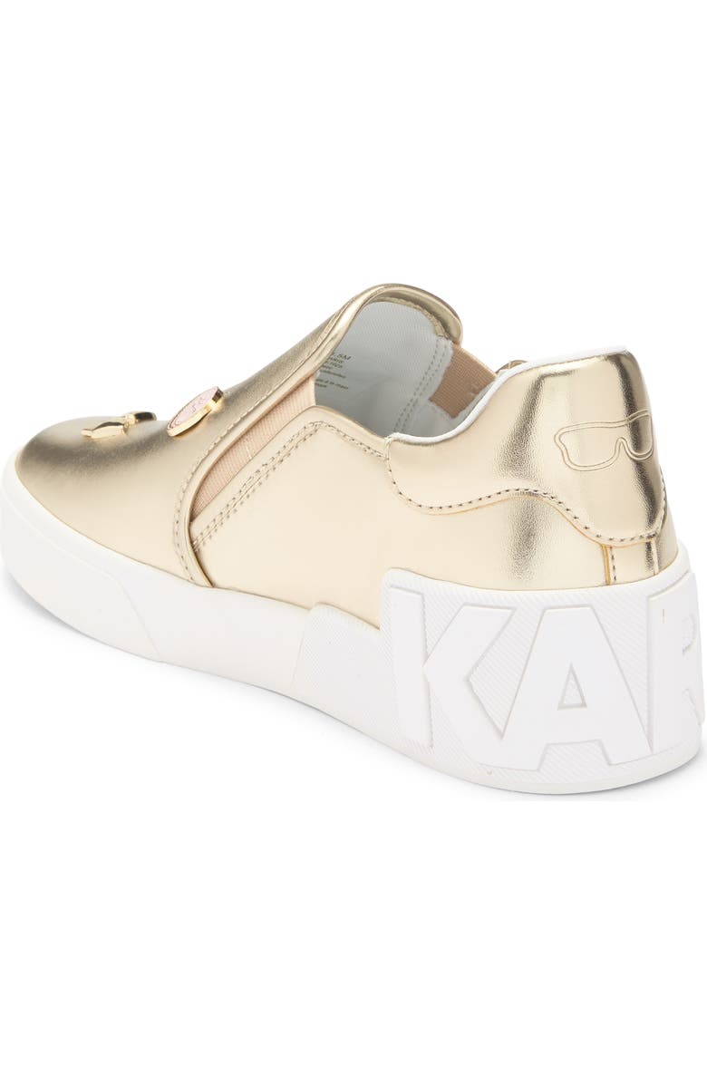 KARL LAGERFELD PARIS Maude Slip On Sneaker, Alternate, color, White Gold