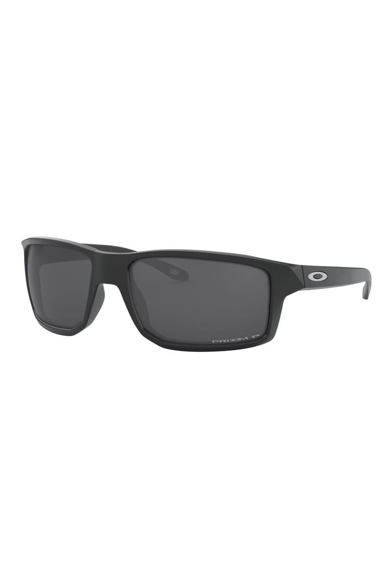 Gibston 61mm Polarized Wrap Sunglasses, Alternate, color, MATTE BLACK/ PRIZM BLACK