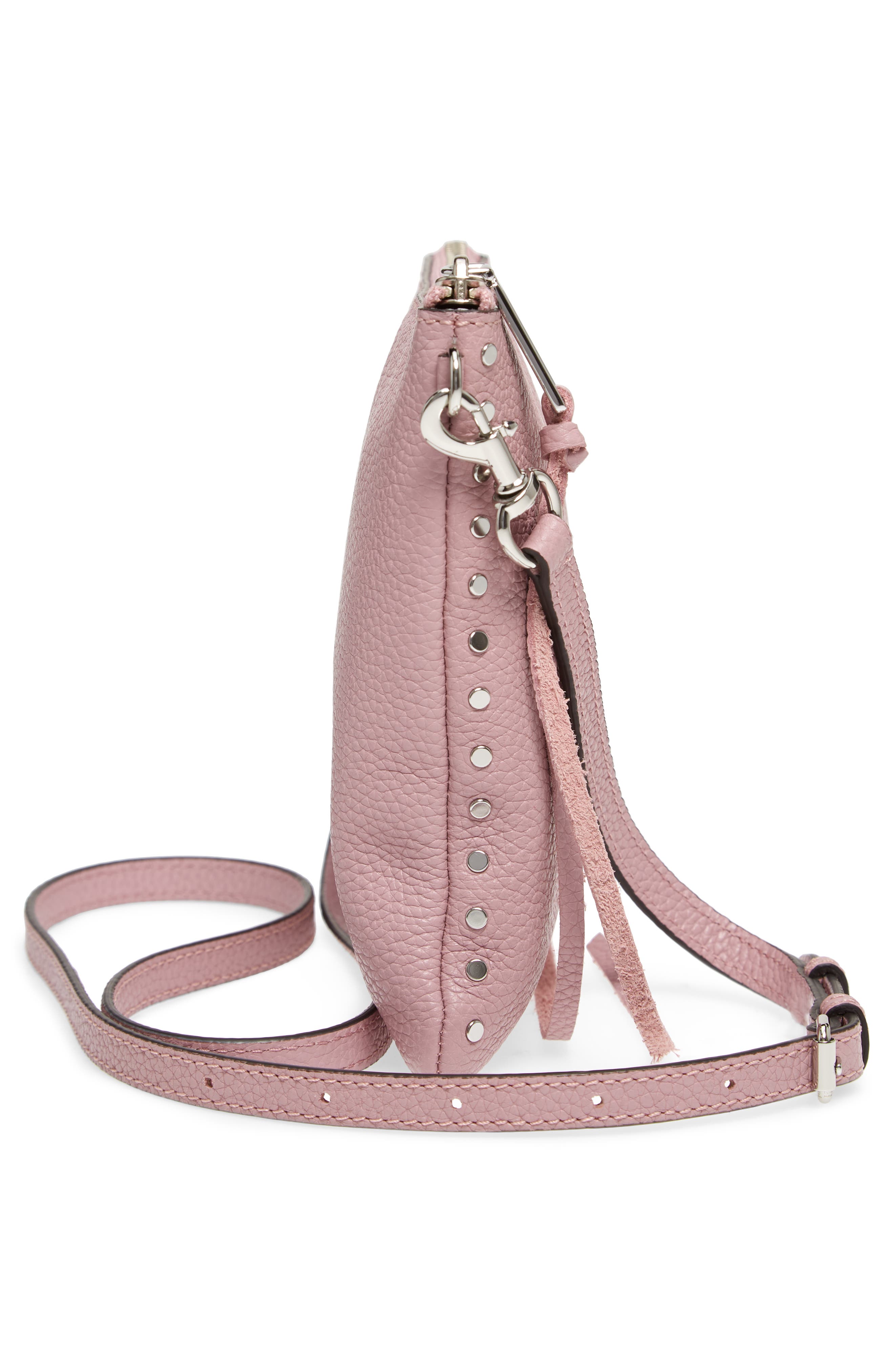 Jon Studded Leather Crossbody Bag, Alternate, color, LILAC ROSE