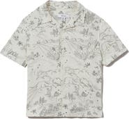Reiss Kids' Gobi Sr. Cactus Print Short Sleeve Button-Up Shirt