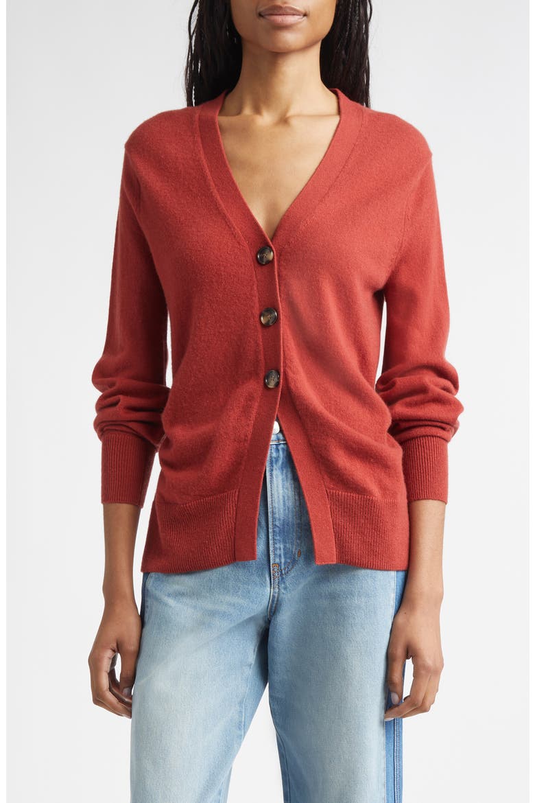 Lamotte Cashmere Cardigan, Main, color, CARNELIAN RED