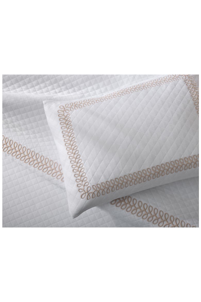 Astor Braid Matelassé Coverlet, Alternate, color, SKY