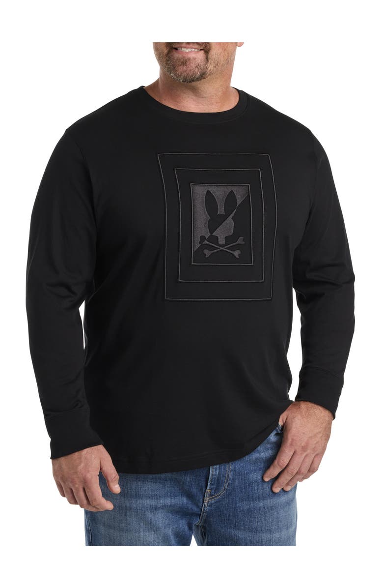 Psycho Bunny Big & Tall Oak City Long-Sleeve Embroidered Graphic Tee, Main, color, 