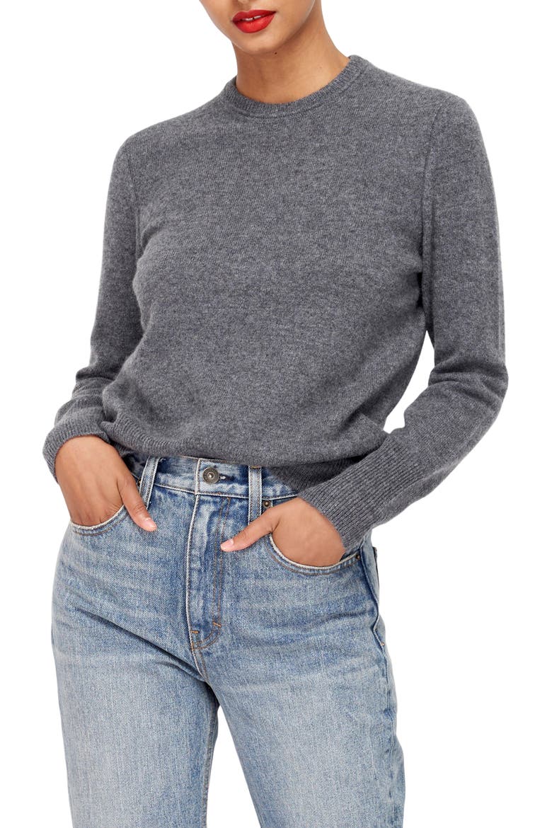 Sanni Cashmere Sweater, Main, color, HEATHER GREY