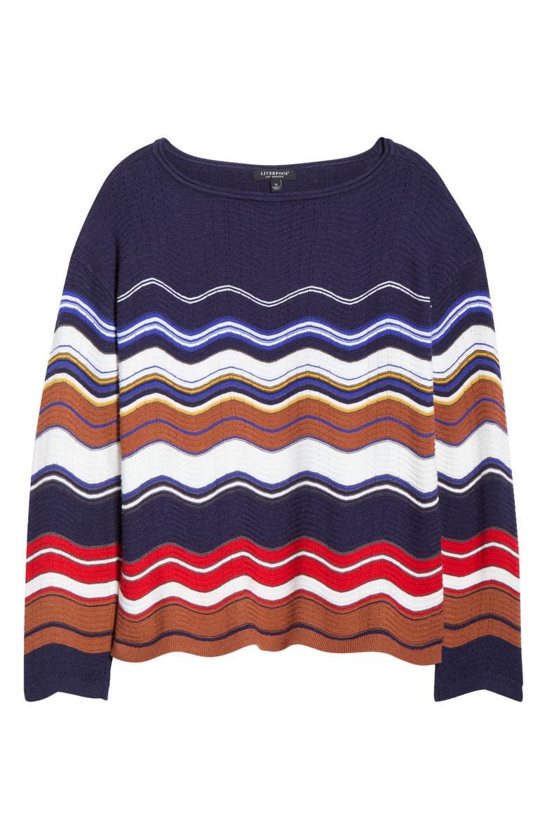 Liverpool Scalloped Hem Sweater, Alternate, color,