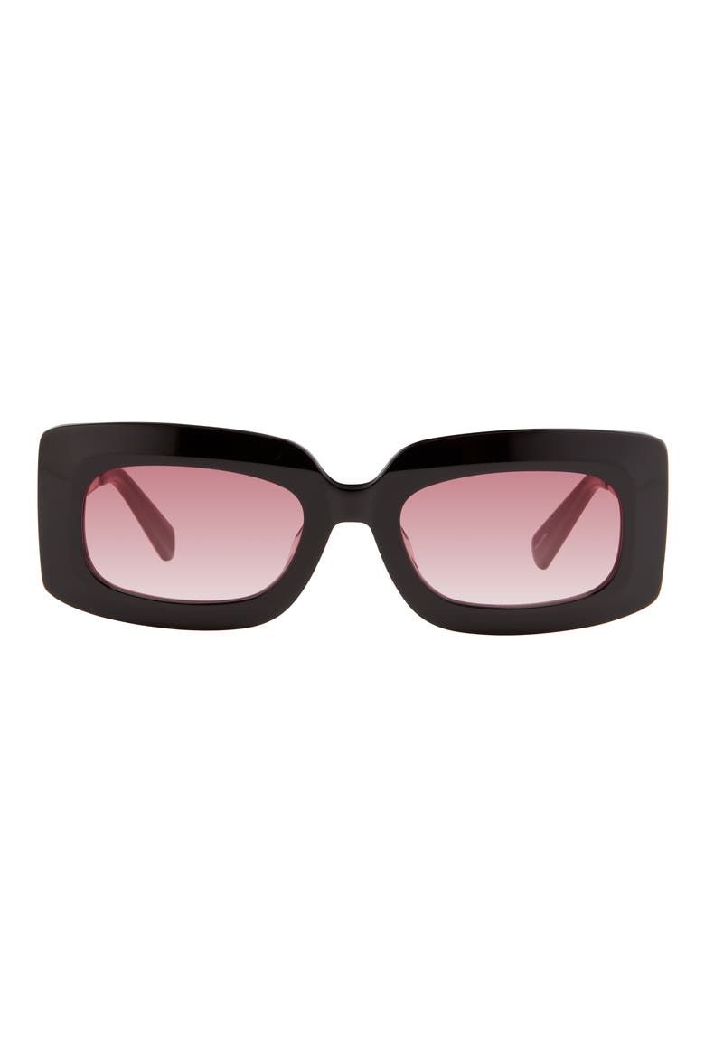 53mm Square Sunglasses, Main, color, BLACK PINK/ BURGSF PINK