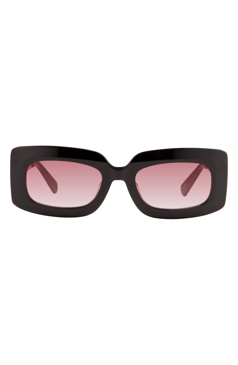 Kurt Geiger London 53mm Square Sunglasses, Main, color, Black Pink/ Burgsf Pink