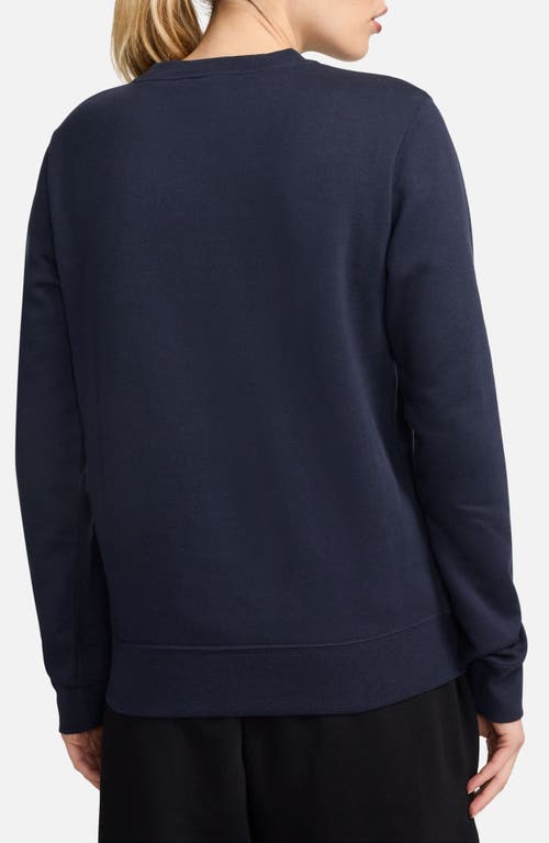 Nike Women's Sportswear Club Fleece Pullover Crew-neck Sweatshirt In Obsidian