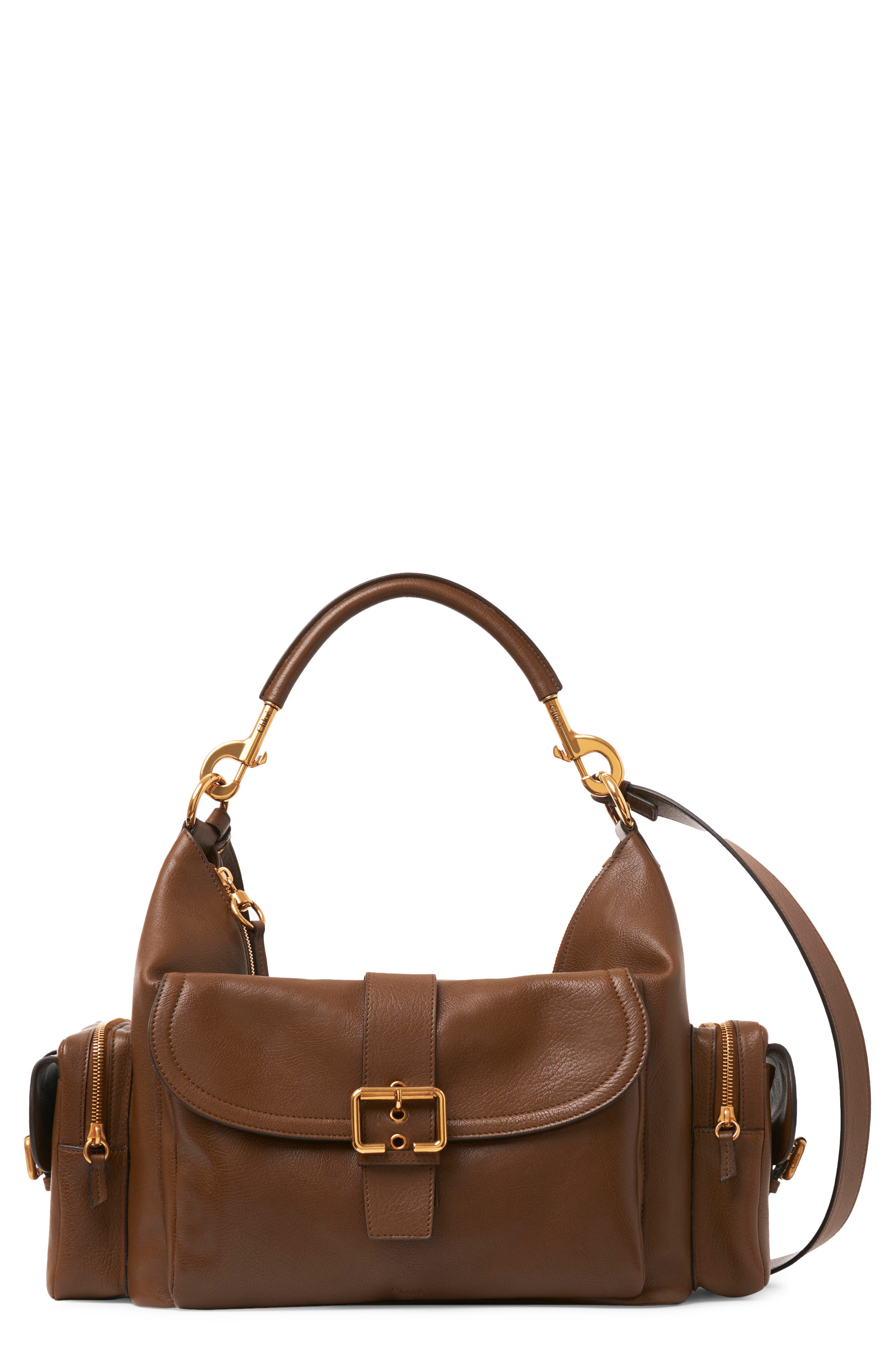 Chloé Large Leather Camera Bag, Main, color, 