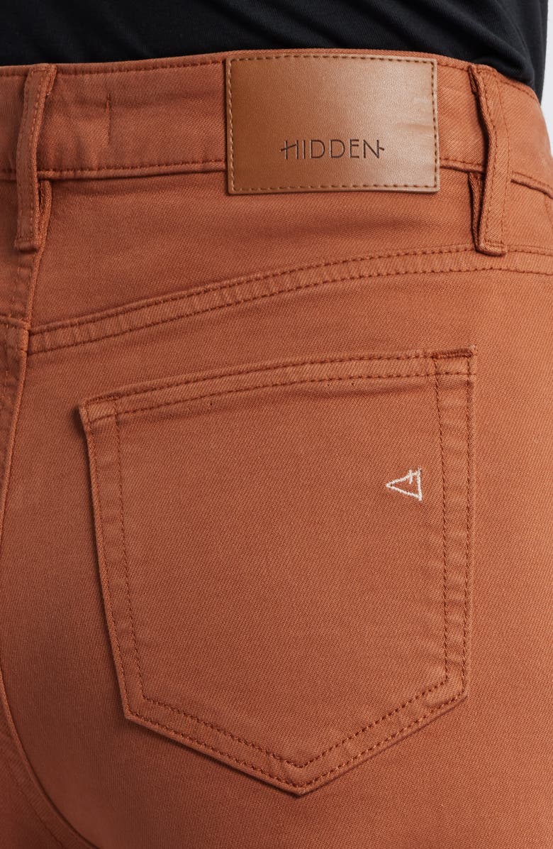 HIDDEN JEANS High Waist Wide Leg Jeans, Alternate, color, Rust
