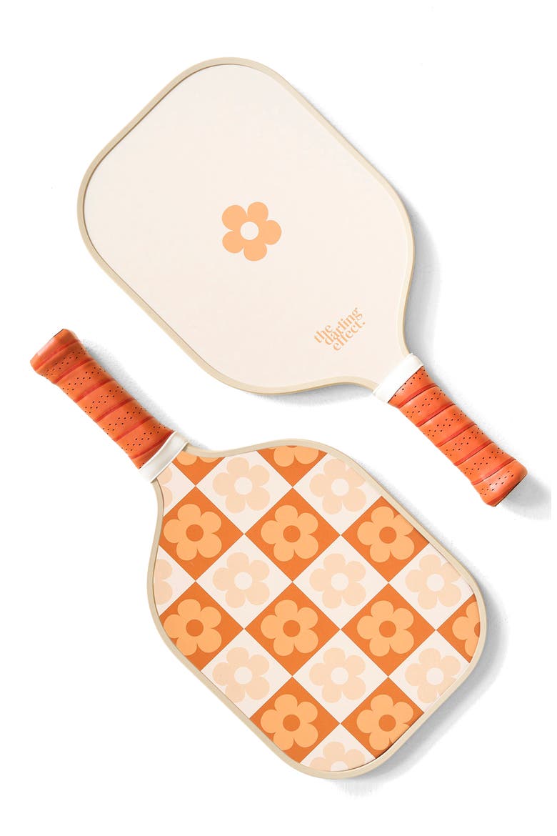 Flower Check Pickleball Paddle, Main, color, CHECK BROWN