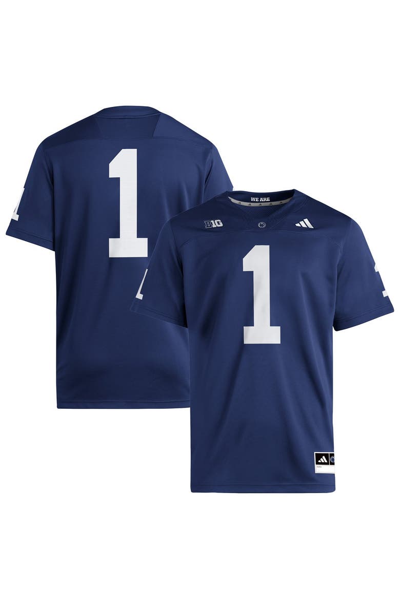 Men's adidas #1 Navy Penn State Nittany Lions Home Premier Jersey, Main, color, Navy