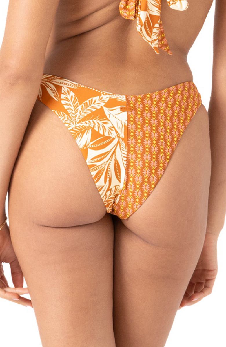 Roxy Ray of Sunshine V-Cut Bikini Bottoms, Alternate, color, Rust Multi