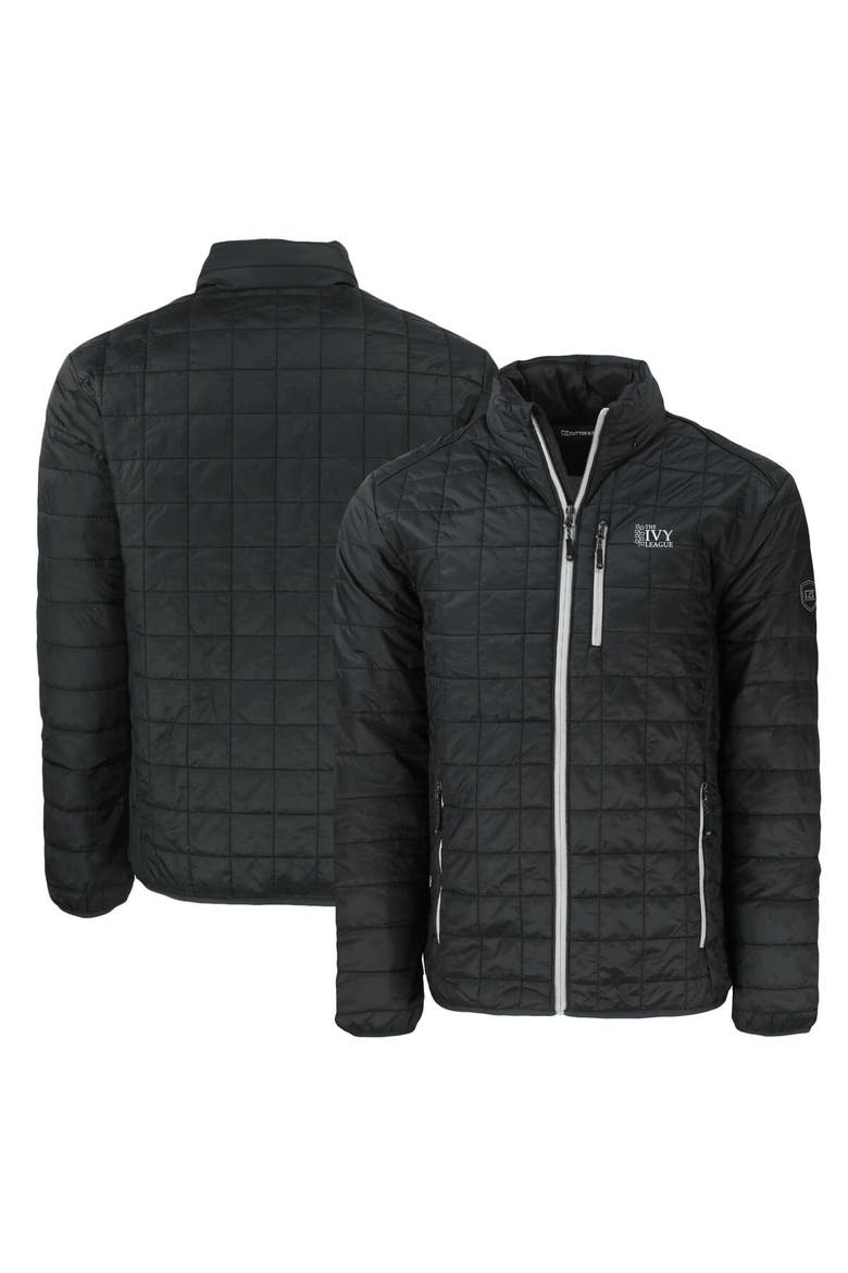 Men's Cutter & Buck  Black Ivy League Rainier PrimaLoft Eco Insulated Full-Zip Puffer Jacket, Main, color, Black