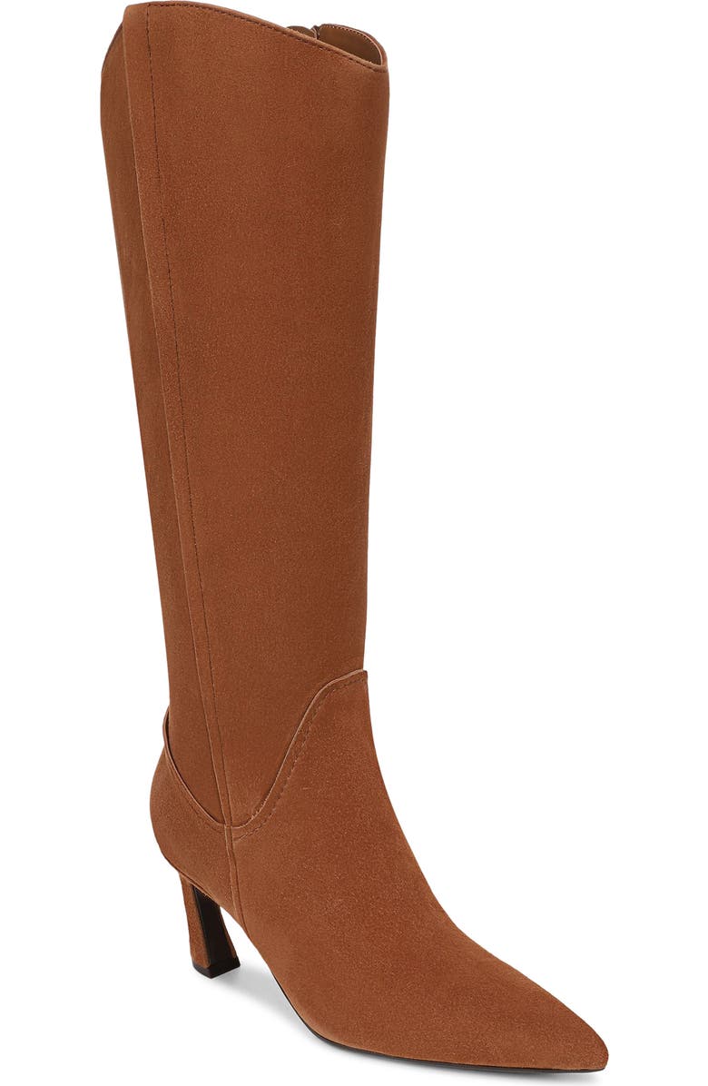 Naturalizer Emily Pointed Toe Knee High Boot, Main, color, Dark Chestnut Brown