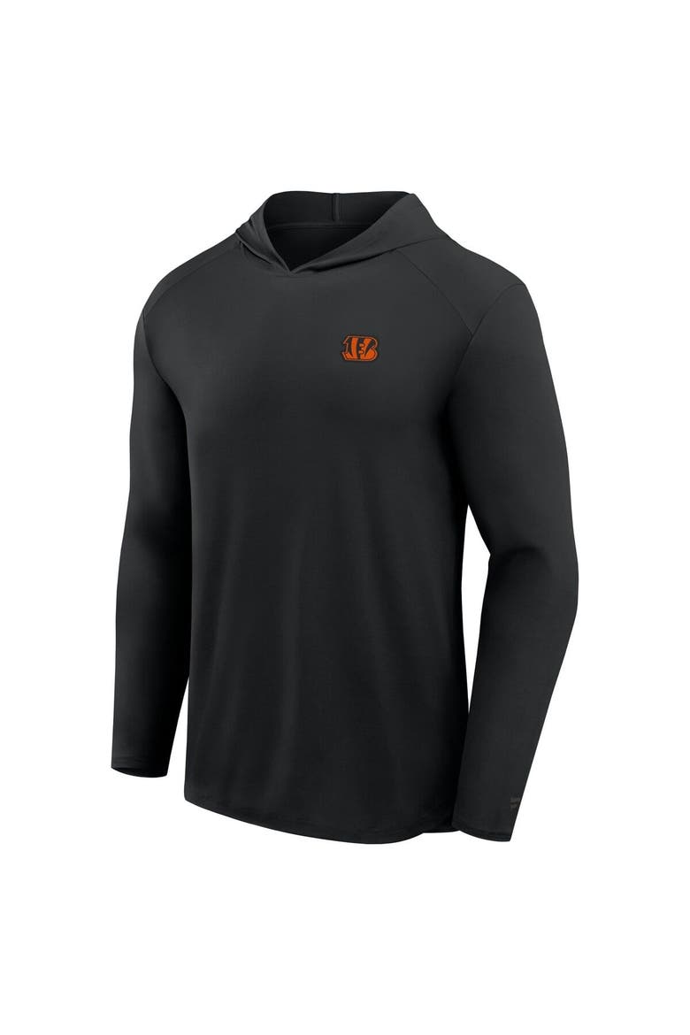 Men's Fanatics Gray Cincinnati Bengals Front Office Power Mono Long Sleeve Hoodie T-Shirt, Alternate, color, Black