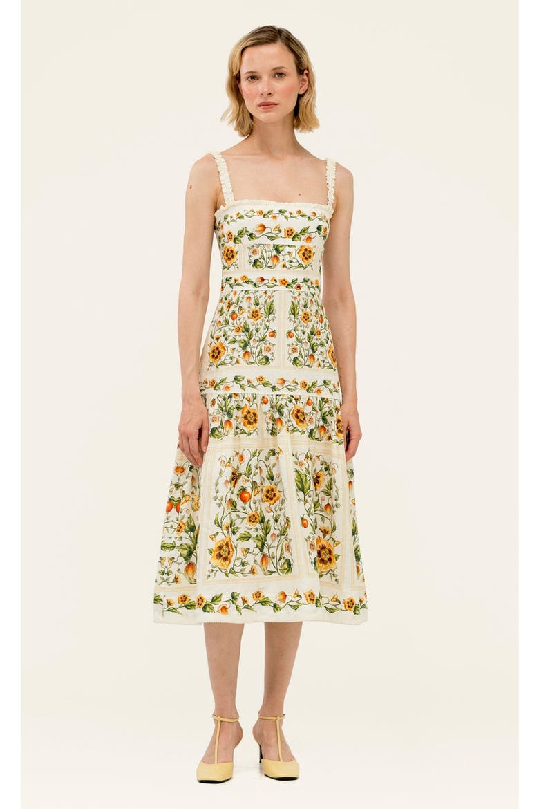 Níspero Uchuva Midi Dress, Alternate, color, Multi