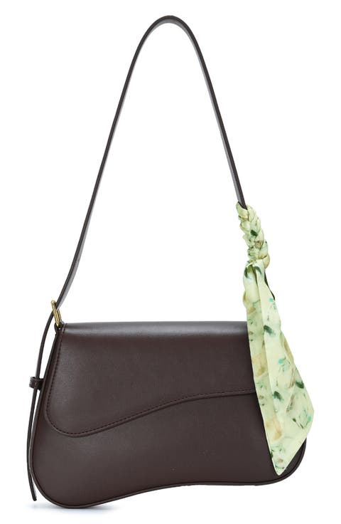 Asymmetrical Flap Faux Leather Shoulder Bag