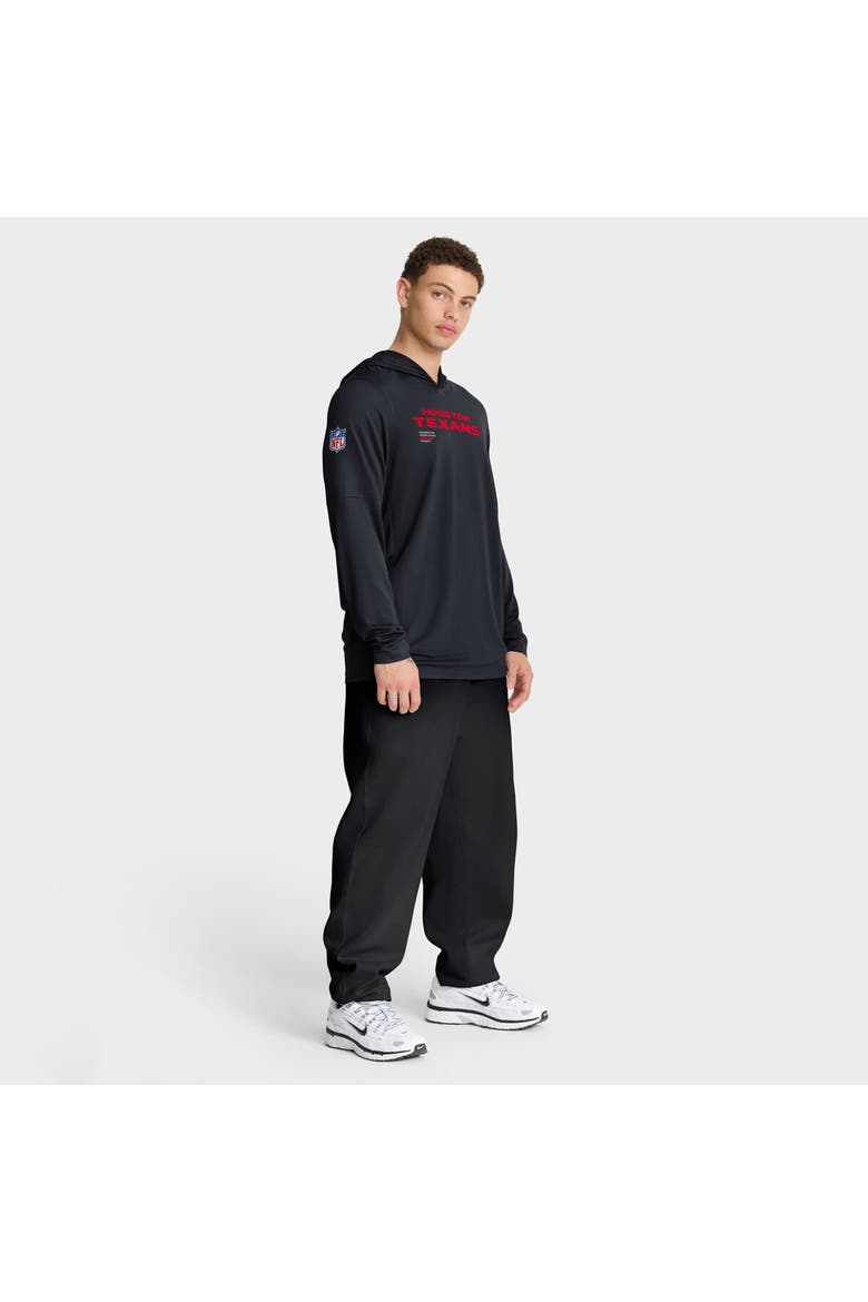 Men's Nike Navy Houston Texans Sideline Pure Fury Performance Long Sleeve Hoodie T-Shirt, Alternate, color, Navy