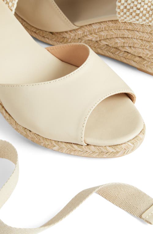 Lk Bennett Marianne Peep Toe Espadrille Sandal In Ecru
