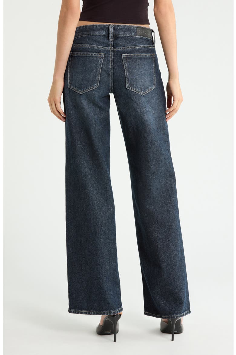 Zoe Low Rise Wide Leg Sparkly Jeans, Alternate, color, DARK INDIGO