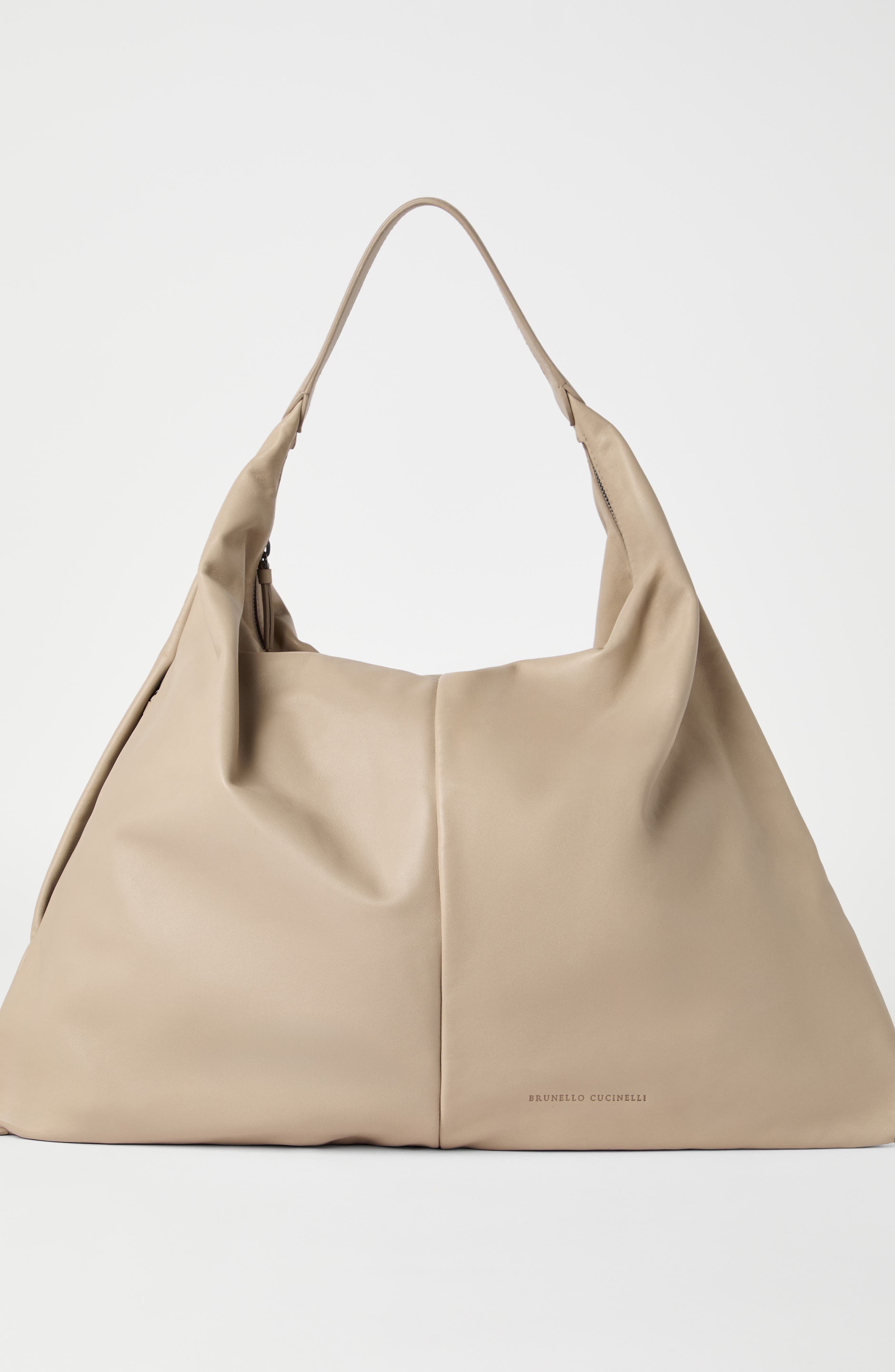 Brunello Cucinelli Nappa leather Hobo Swing bag, Alternate, color, 
