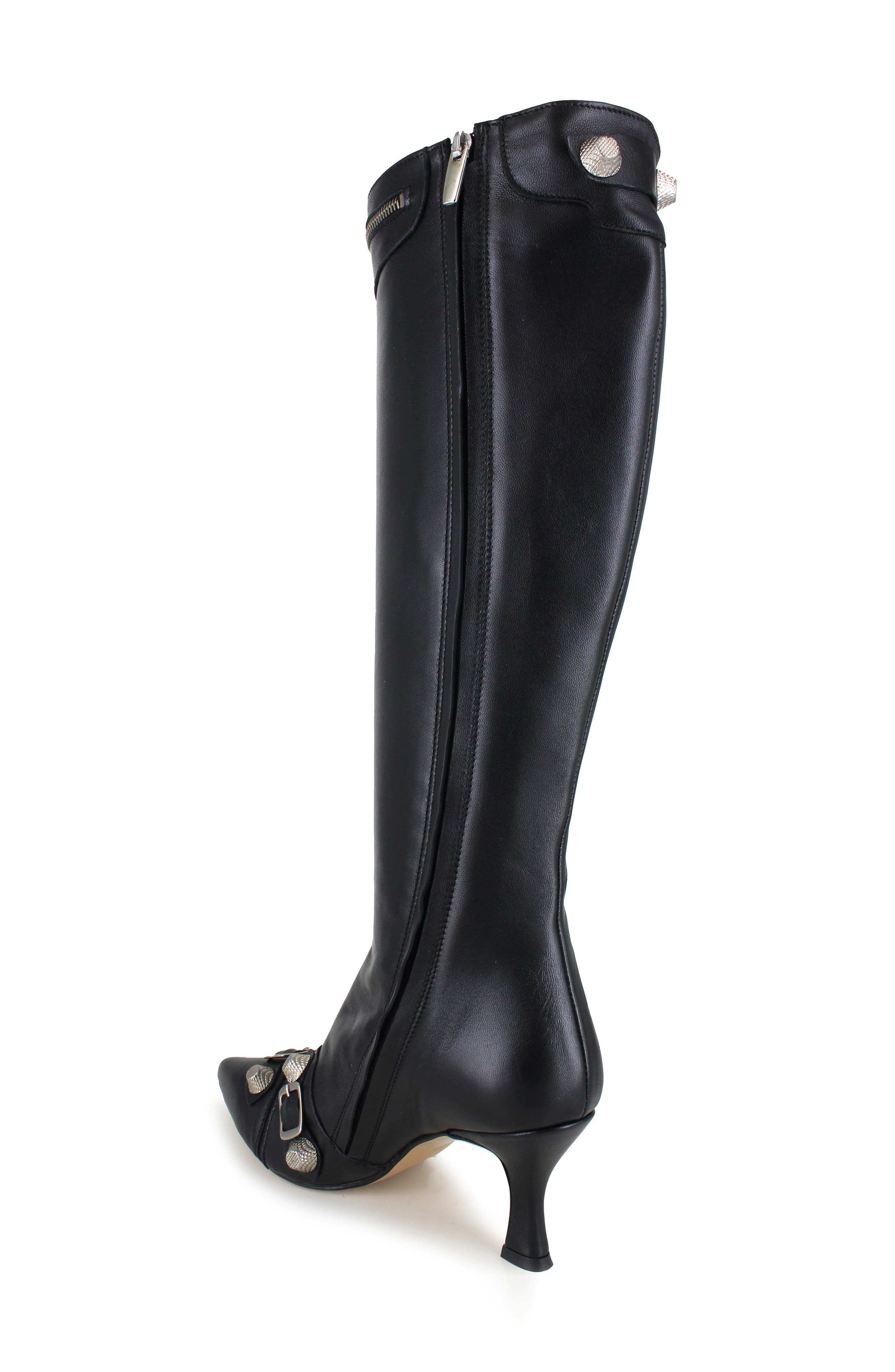 ZIGI Ivara Knee High Boot, Alternate, color, Black Leather