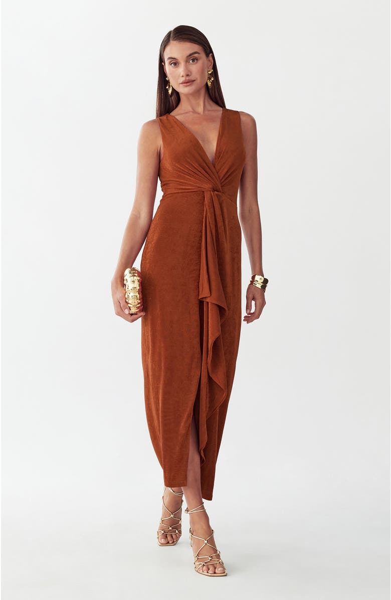 BWLDR Andi Midi Dress, Alternate, color, Copper