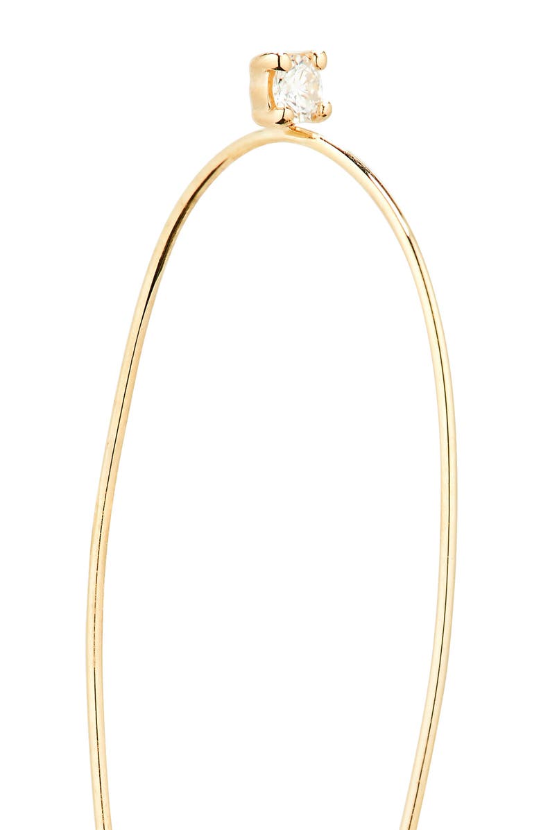 LANA 14K Gold Diamond Wire Hoop Earrings, Alternate, color, Yellow Gold