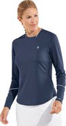 Coolibar Women's Long Sleeve T-Shirt, UPF 50+ Sun Protection, Match Point