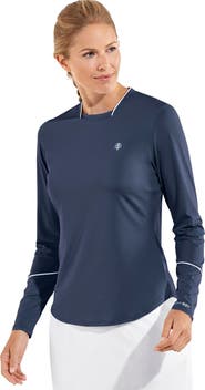 Coolibar Women's Long Sleeve T-Shirt, UPF 50+ Sun Protection, Match Point