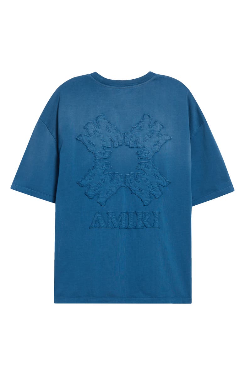 AMIRI Oversize MA Quad Appliqué T-Shirt, Alternate, color, Dark Indigo
