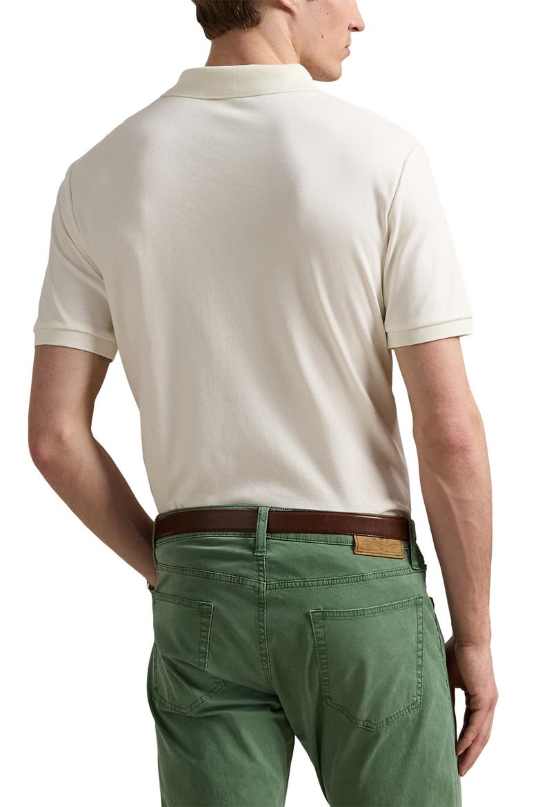 Classic Fit Solid Cotton Polo, Alternate, color, PALE CREAM