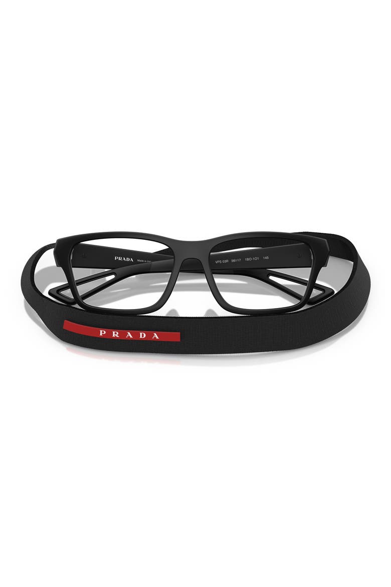 54mm Pillow Optical Glasses, Alternate, color, MATTE BLACK