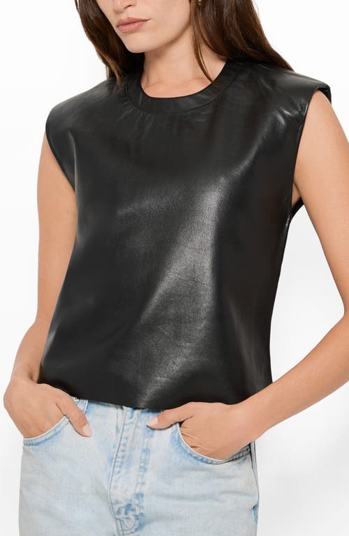 As By Df Blaze Recycled Leather Tee In Black