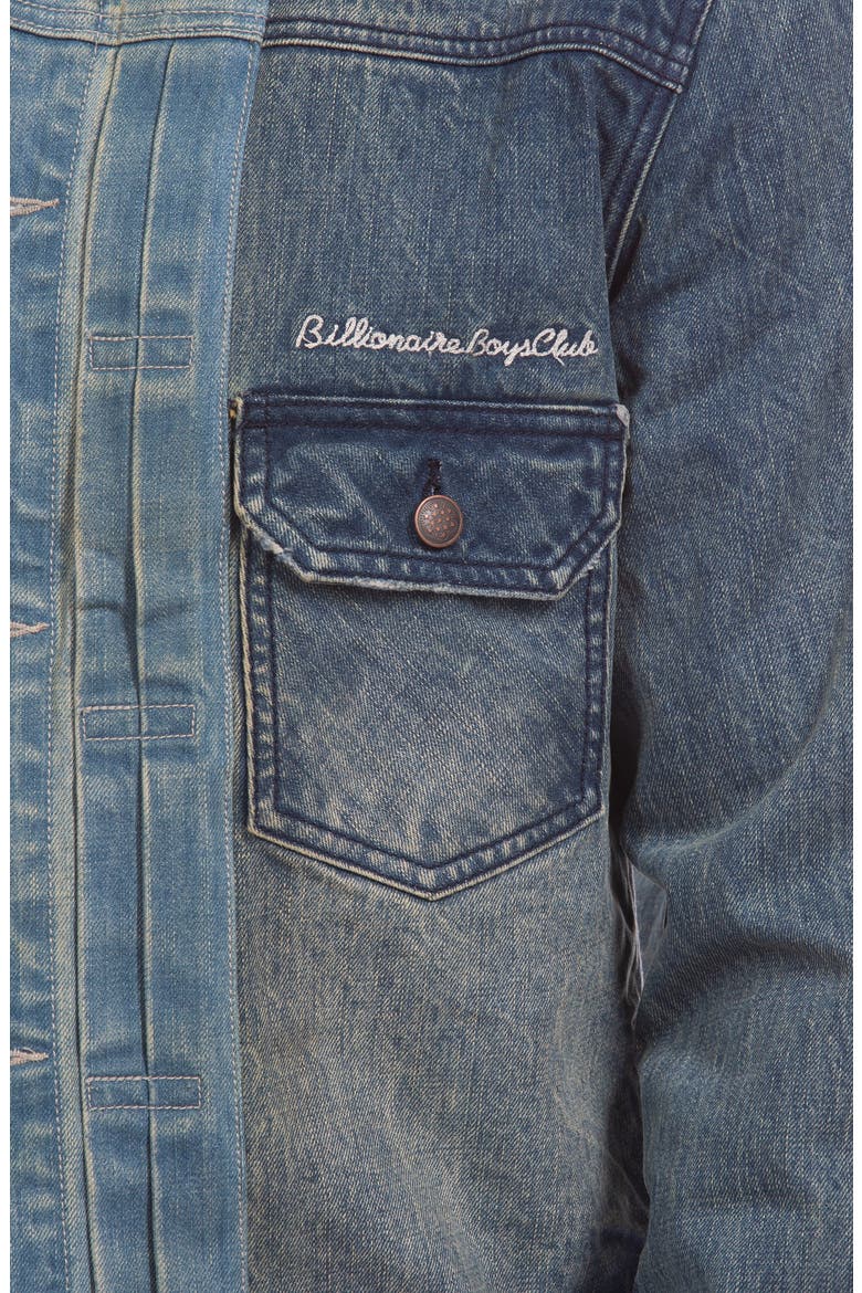 Jet Pack Distressed Denim Jacket, Alternate, color, FORNAX