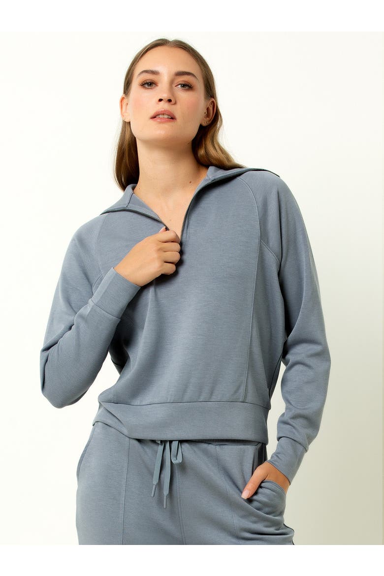 Ultra Soft 1/4 Zip Pullover, Alternate, color, Slate Blue