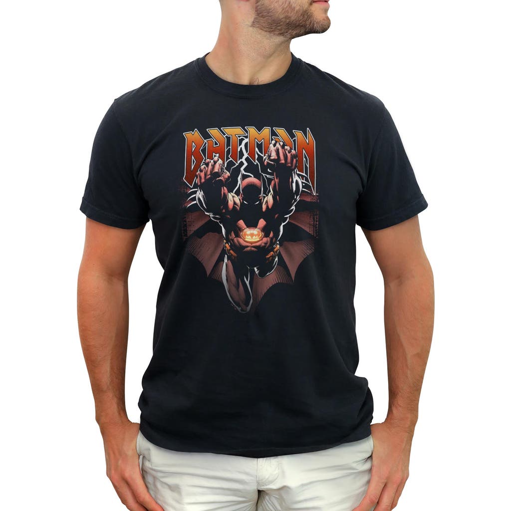 Batman Lightning Logo Graphic T-shirt In Black